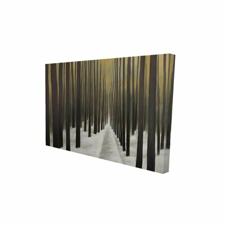 FONDO 12 x 18 in. Hiking in the Forest-Print on Canvas FO2784701